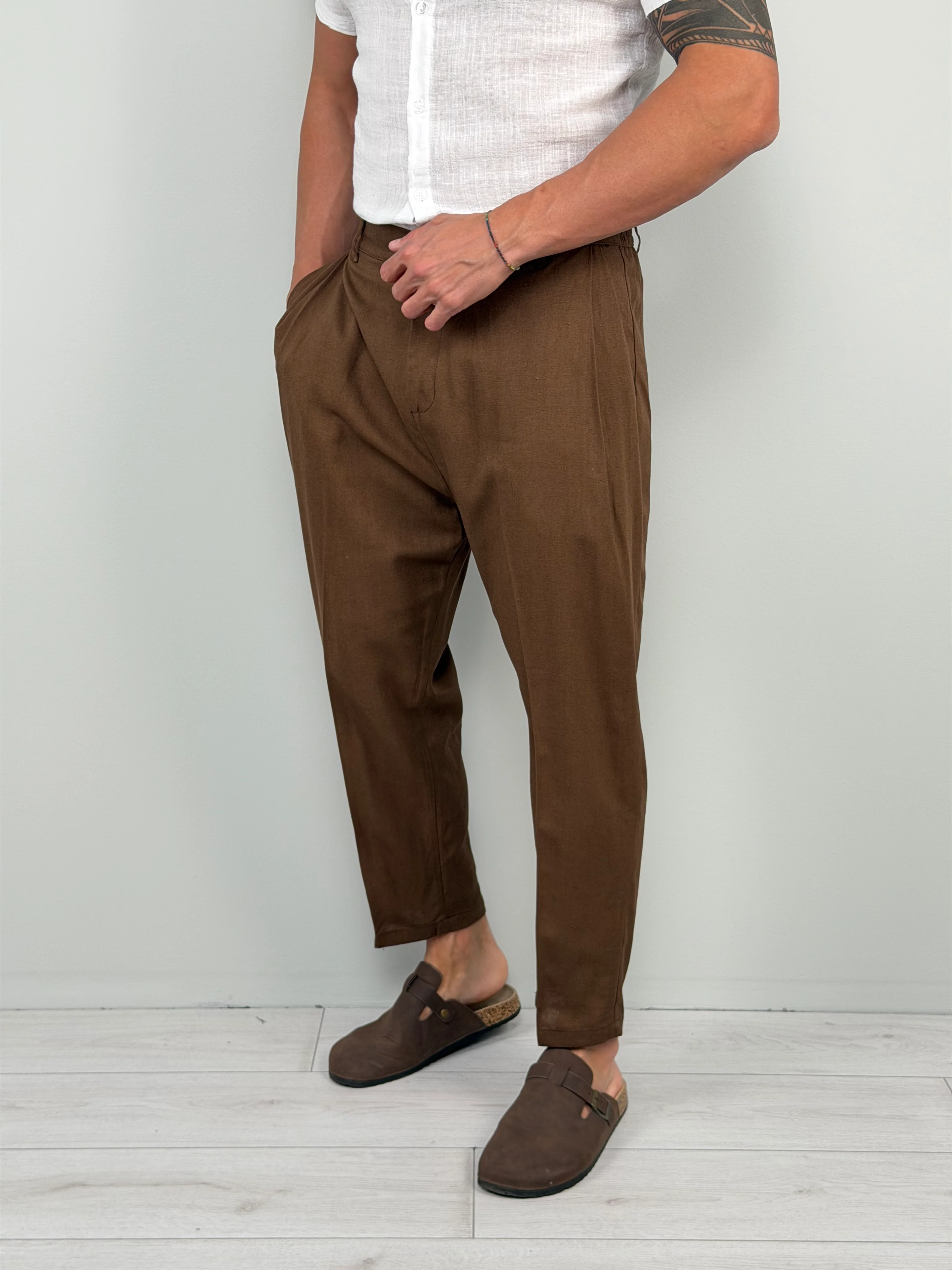 PANTALONE LINO FOLLOW - TASCA DIETRO - Image 2