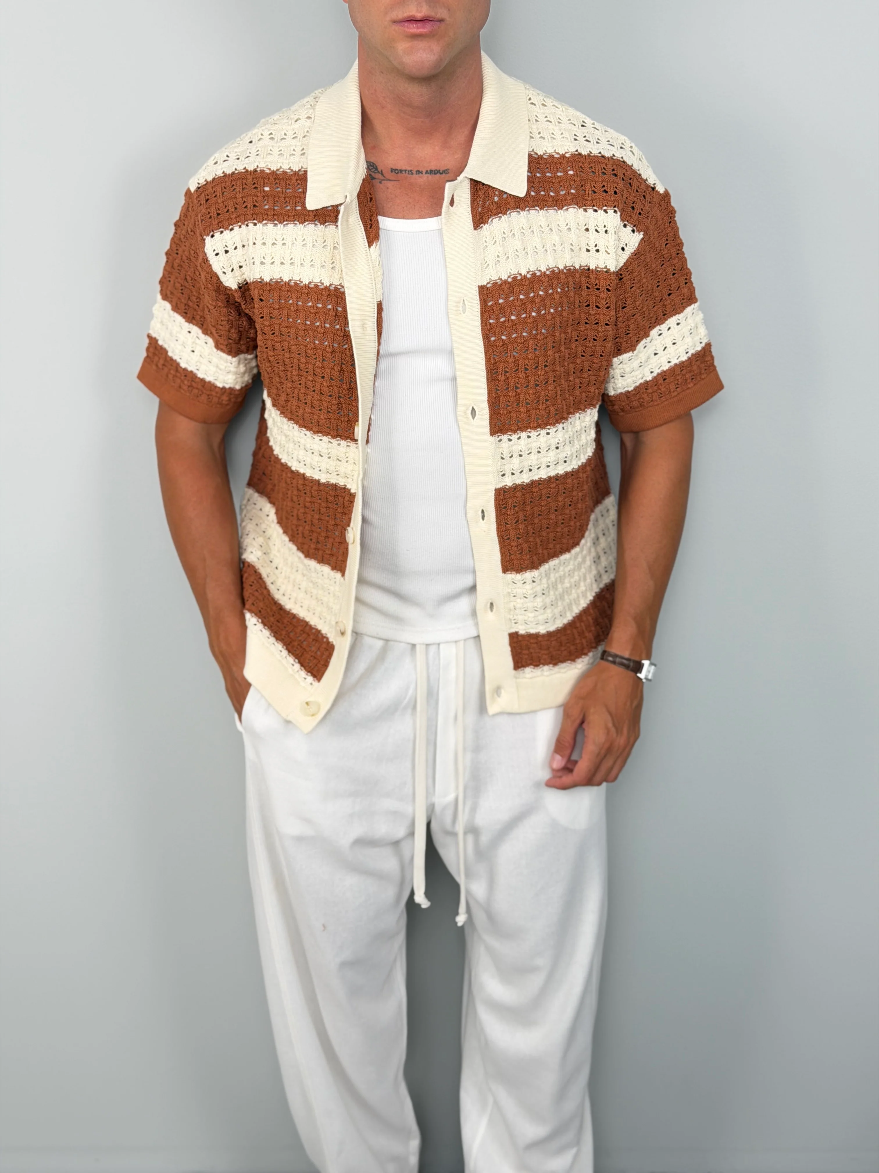 POLO CARDIGAN MOJAVE COTONE