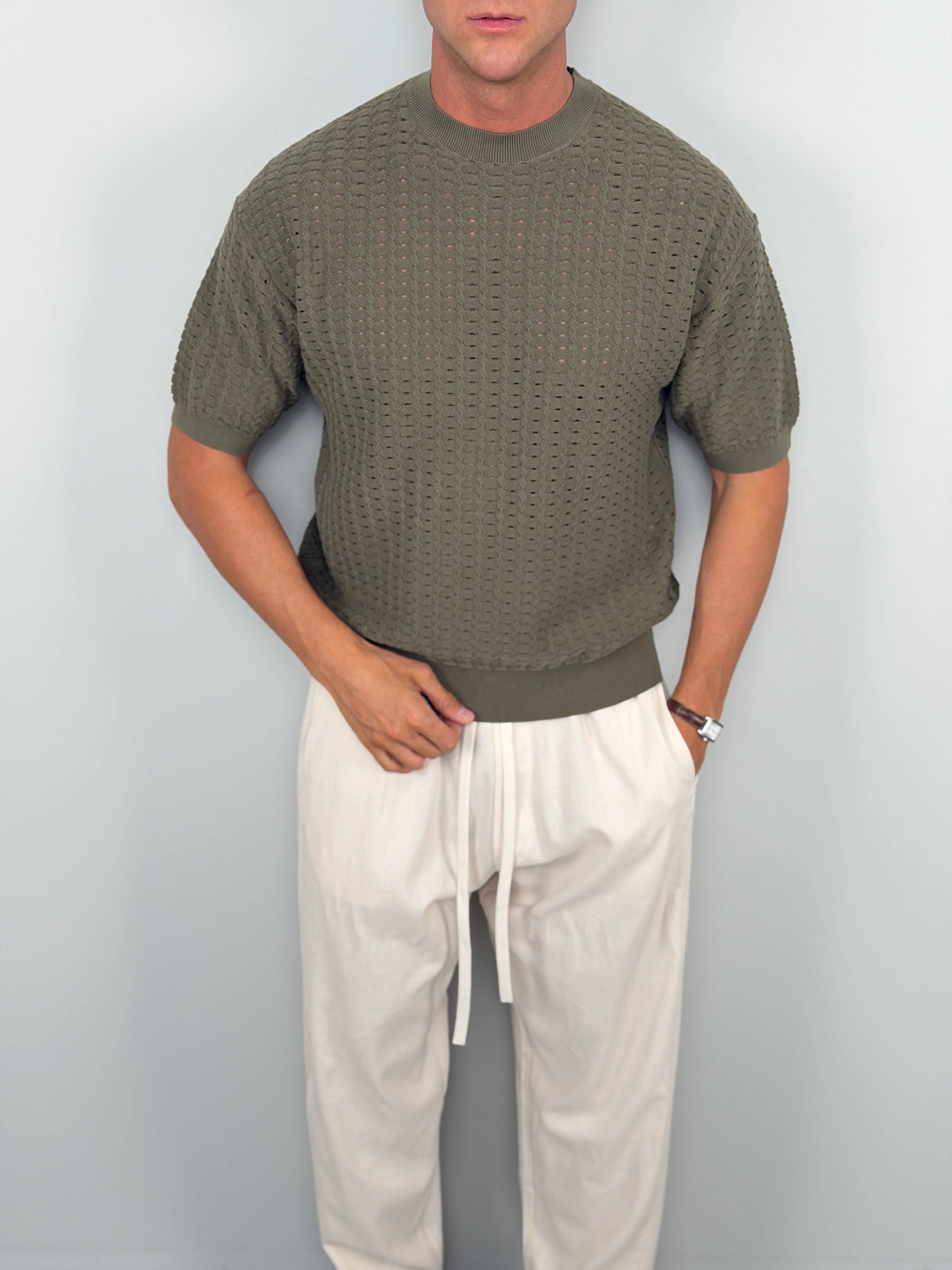 T-SHIRT RIBBED COTONE - Image 3