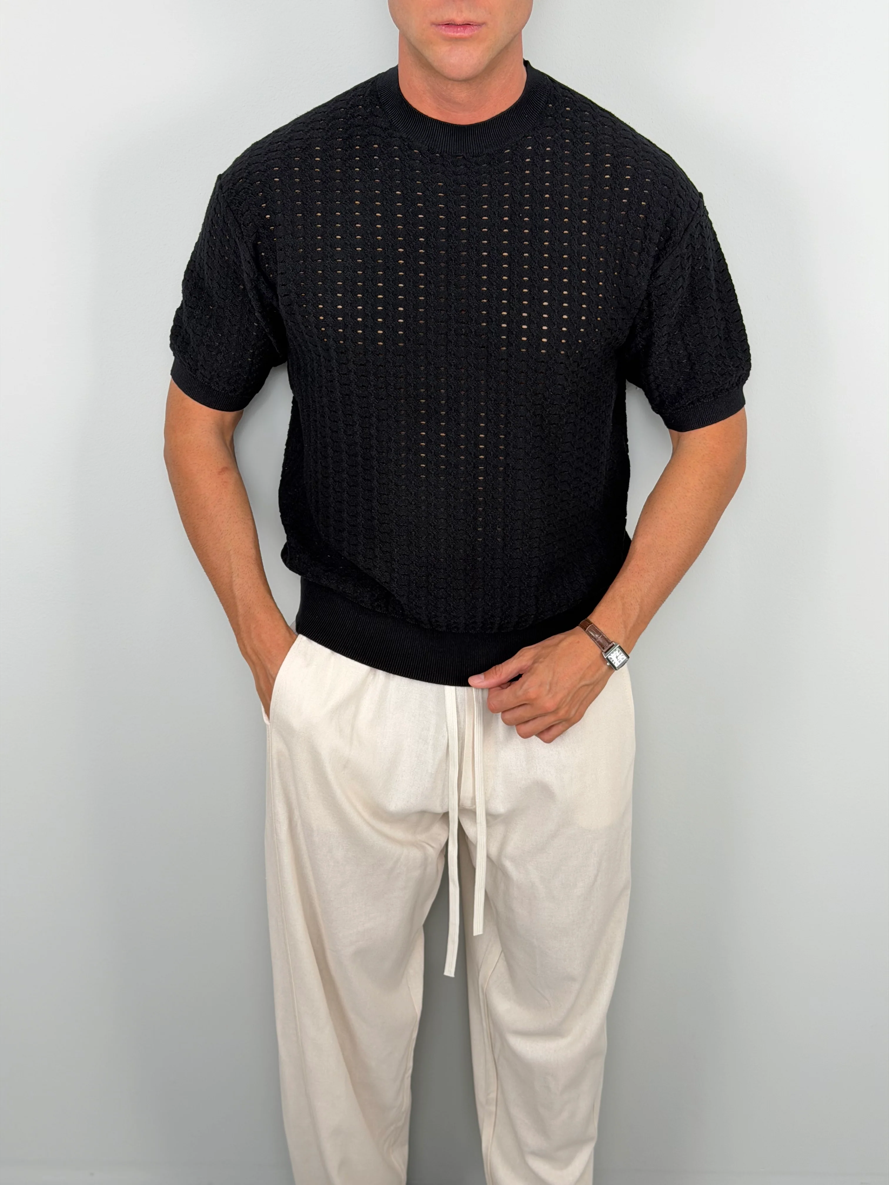 T-SHIRT RIBBED COTONE - Image 4